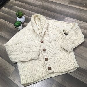 Vintage fisherman women's Cardigan sweater M L